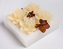 Caixinha quadrada 4 flor de lotus média